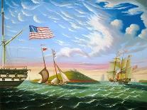 The U.S. Frigate United States and the Captured H. B. M. Frigate Macedonian Off Sandy Hook-Thomas Chambers-Giclee Print