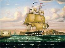 The U.S. Frigate United States and the Captured H. B. M. Frigate Macedonian Off Sandy Hook-Thomas Chambers-Giclee Print