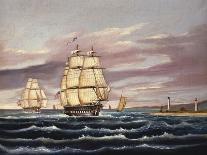 The U.S. Frigate United States and the Captured H. B. M. Frigate Macedonian Off Sandy Hook-Thomas Chambers-Giclee Print