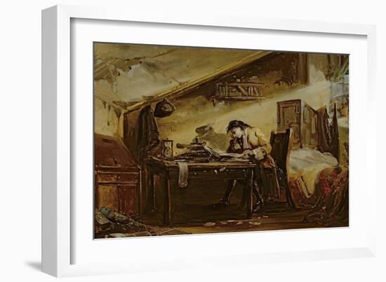 Thomas Chatterton in His Garret-John Joseph Barker-Framed Giclee Print