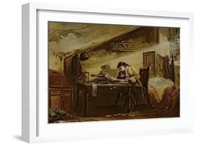 Thomas Chatterton in His Garret-John Joseph Barker-Framed Giclee Print