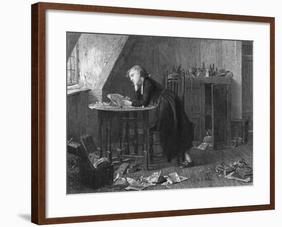 Thomas Chatterton Reading Papers at Desk-null-Framed Giclee Print