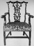 'Chippendale Mahogany Arm-Chair with Needlework Upholstery', mid 18th century, (1928)-Thomas Chippendale-Stretched Canvas