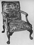 'Chippendale Mahogany Arm-Chair with Needlework Upholstery', mid 18th century, (1928)-Thomas Chippendale-Stretched Canvas