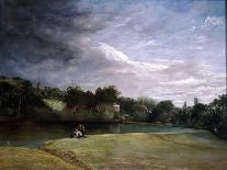 Boys Fishing in a Reservoir Near Hampstead-Thomas Christopher Hofland-Giclee Print