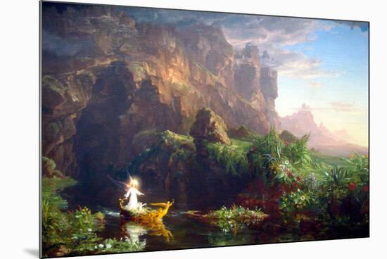 Thomas Cole The Voyage of LifeChildhood-null-Mounted Art Print