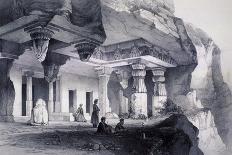 View of Caves, Ajunta, India, 1844-Thomas Colman Dibdin-Giclee Print