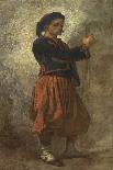 Young Italian Street Musician, C.1877-Thomas Couture-Giclee Print