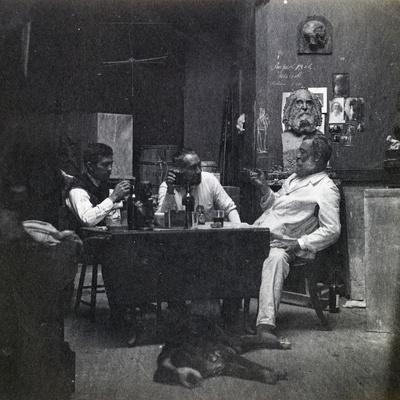 Samuel Murray, Thomas Eakins and William O'Donovan in Eakins's Chestnut Street Studio, c.1891-2