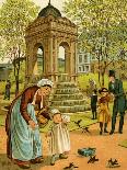 Park in Paris in late 19th century-Thomas Crane-Giclee Print