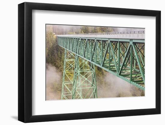 Thomas Creek Bridge, Oregon, USA. The Thomas Creek Bridge on the Oregon coast.-Emily Wilson-Framed Photographic Print