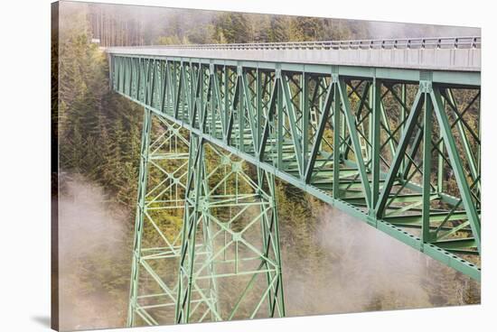 Thomas Creek Bridge, Oregon, USA. The Thomas Creek Bridge on the Oregon coast.-Emily Wilson-Stretched Canvas