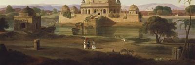 Hindu Temple in the Fort of the Rohtas, Bihar, India (W/C on Paper)-Thomas Daniell-Giclee Print