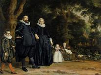 Portrait of Three Children and a Man-Thomas de Keyser-Art Print