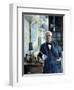 Thomas Edison (1847-1931). Photographed With His 'Edison Effect' Lamps in 1915-null-Framed Photographic Print