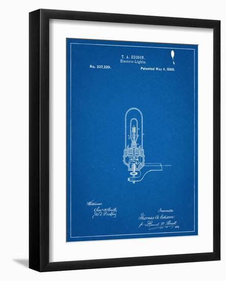 Thomas Edison Light Bulb Patent-null-Framed Art Print