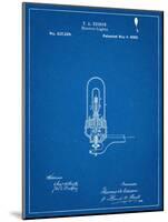 Thomas Edison Light Bulb Patent-null-Mounted Art Print