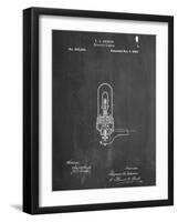 Thomas Edison Light Bulb Patent-null-Framed Art Print