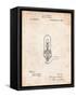 Thomas Edison Light Bulb Patent-Cole Borders-Framed Stretched Canvas