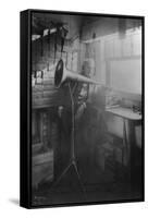 Thomas Edison Listening To The Phonograph-null-Framed Stretched Canvas