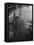 Thomas Edison Listening To The Phonograph-null-Framed Stretched Canvas