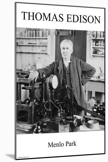 Thomas Edison - Menlo Park-null-Mounted Art Print