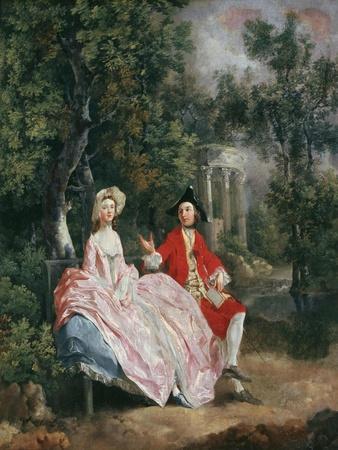 Conversation in a Park, Probably a Portrait of the Artist and His Wife, Margaret Burr, 1728-98