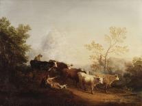 Evening; a Landscape with Cattle Returning Home-Thomas Gainsborough-Giclee Print