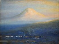 Mt. Tacoma at Sunset-Thomas Gibbs Moses-Stretched Canvas