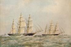 The Great China Race. The Clipper Ships Taeping and Ariel passing the Lizard, Cornwall, 1866-Thomas Goldsworth Dutton-Mounted Giclee Print