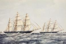 The Tea Clippers Taeping (Left) and Ariel (Right) in the Great Tea Race of 1866-Thomas Goldsworth Dutton-Framed Stretched Canvas