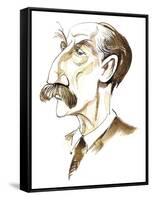 Thomas Hardy - caricature of English novelist and poet, 1840-1928-Neale Osborne-Framed Stretched Canvas