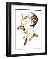 Thomas Hardy - caricature of English novelist and poet, 1840-1928-Neale Osborne-Framed Giclee Print