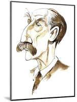 Thomas Hardy - caricature of English novelist and poet, 1840-1928-Neale Osborne-Mounted Giclee Print