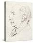 Thomas Hardy portrait English-William Rothenstein-Stretched Canvas