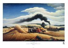 Threshing Wheat-Thomas Hart Benton-Laminated Art Print