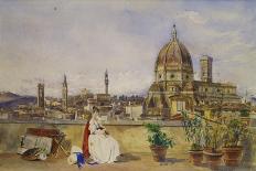 A Terrace Overlooking Florence from the Via Di Servi-Thomas Hartley Cromek-Framed Stretched Canvas