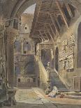 The Interior of the Lower Basilica of St. Francis of Assisi, 1839 (W/C and Gouache with Gum Arabic)-Thomas Hartley Cromek-Giclee Print