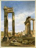 The Temples of Vespasian and Saturn, with the Temple of Castor Beyond, the Forum, Rome-Thomas Hartley Cromek-Framed Giclee Print