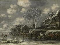 Amusement on the Ice-Thomas Heeremans-Framed Stretched Canvas