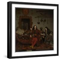 Thomas Hees with His Nephews-Michiel Van Musscher-Framed Art Print