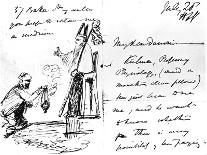 A Letter from Thomas Henry Huxley to Charles Darwin, with a Sketch of Darwin as a Bishop or Saint-Thomas Henry Huxley-Framed Stretched Canvas
