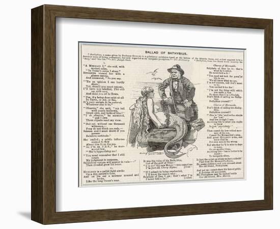 Thomas Henry Huxley, a Satire on the English Scientist's Discovery of a Gelatinous Substance-Linley Sambourne-Framed Art Print