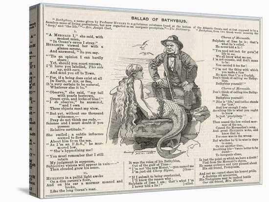 Thomas Henry Huxley, a Satire on the English Scientist's Discovery of a Gelatinous Substance-Linley Sambourne-Stretched Canvas