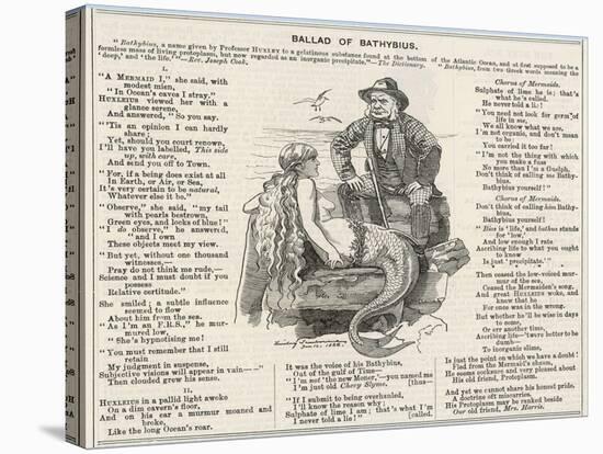 Thomas Henry Huxley, a Satire on the English Scientist's Discovery of a Gelatinous Substance-Linley Sambourne-Stretched Canvas