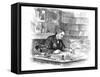 Thomas Henry Huxley, British Biologist, at His Desk in 1882-null-Framed Stretched Canvas