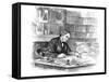 Thomas Henry Huxley, British Biologist, at His Desk in 1882-null-Framed Stretched Canvas