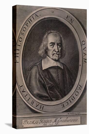Thomas Hobbes, English philosopher, c1668 (1894)-William Faithorne-Stretched Canvas
