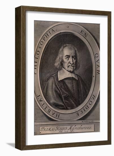 Thomas Hobbes, English philosopher, c1668 (1894)-William Faithorne-Framed Giclee Print