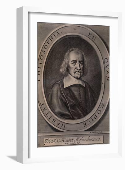 Thomas Hobbes, English philosopher, c1668 (1894)-William Faithorne-Framed Giclee Print